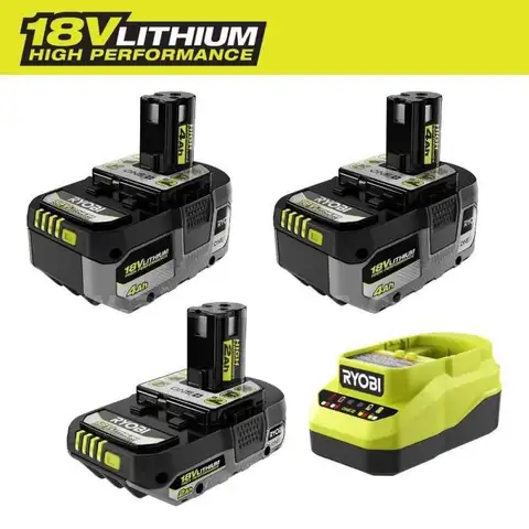 ONE 18V Lithium-Ion HIGH PERFORMANCE Starter Kit with 2.0 Ah Battery (2) 4.0 Ah Batteries and Charger