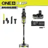 RYOBI ONE HP 18V Cordless Advanced WHISPER Series Stick Vacuum Kit, 4.0Ah Battery and Charger