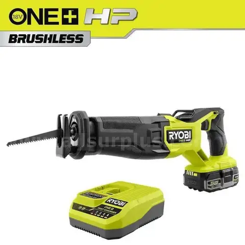 RYOBI ONE HP 18V Brushless Cordless Reciprocating Saw Kit with 4Ah EDGE Battery and Charger