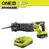 RYOBI ONE HP 18V Brushless Cordless Reciprocating Saw Kit with 4Ah EDGE Battery and Charger