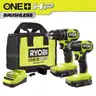 ONE HP 18V Brushless Cordless Compact 1/2 in. Drill and Impact Driver Kit with (2) 1.5 Ah Batteries Charger and Bag