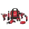 Milwaukee M12 12 V Cordless Brushed 5 Tool Combo Kit
