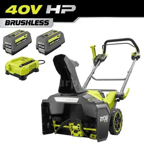 40V HP Brushless 21 in. Single-Stage Cordless Electric Auger Propelled Snow Blower with (2) 8.0 Ah Batteries &#x26; Chargers