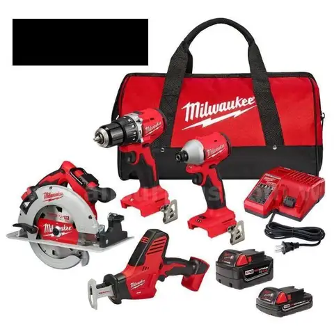 M18 18-Volt Lithium-Ion Brushless Cordless Combo Kit (4-Tool) with 2-Batteries 1-Charger and Tool Bag