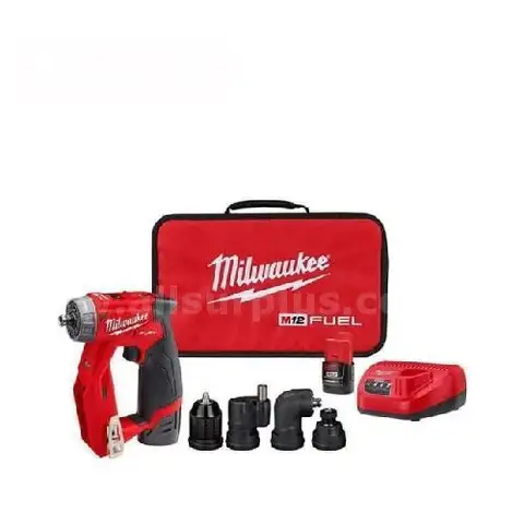 M12 FUEL 12V Lithium-Ion Brushless Cordless 4-in-1 Installation 3/8 in. Drill Driver Kit with 4-Tool Heads