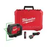 Milwaukee 100&#x27; REDLITHIUM Lithium-Ion USB Green Rechargeable Cross Line Laser Level