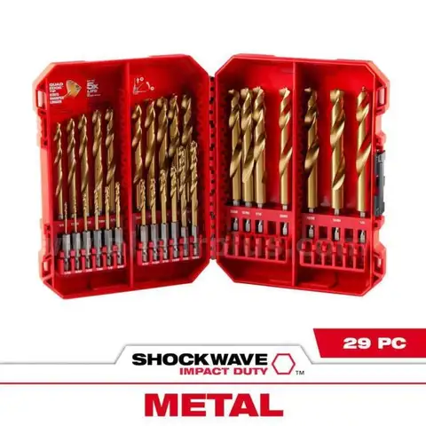 Milwaukee 29-Piece SHOCKWAVE Impact Duty Titanium Drill Bit Set