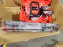 Milwaukee M18 2000&#x27; Red Exterior Rotary Laser Level Kit with Receiver Receiver Clamp Tripod &#x26; Grade Rod