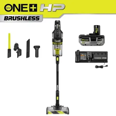 ONE HP 18V Cordless Advanced WHISPER Series Stick Vacuum Kit with 4.0 Ah Battery and Charger