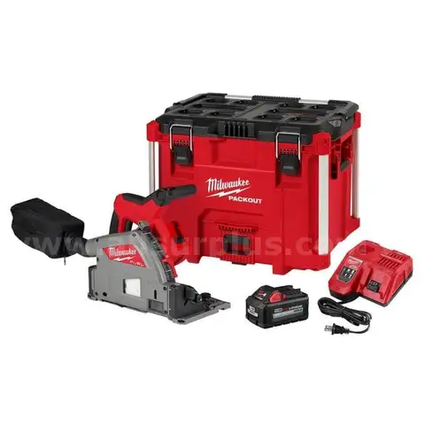 M18 FUEL 18V Lithium-Ion Brushless Cordless 6-1/2 in. Plunge Track Saw PACKOUT Kit with One 6.0 Ah Battery