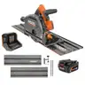 RIDGID 18V Brushless Cordless Track Saw Kit with 6.0 Ah Max Output Battery and Charger