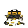 DeWalt ATOMIC 20-Volt Lithium-Ion Cordless Brushless Combo Kit (4-Tool), 2.0Ah Batteries Charger and Bag