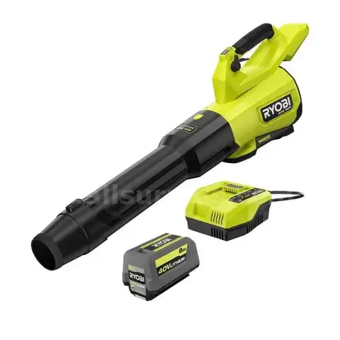 RYOBI 40V HP Brushless Whisper Series 180 MPH 800 CFM Cordless Battery Leaf Blower, 8.0Ah Battery and Charger