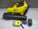 ONE HP 18V Brushless Whisper Series 130 MPH 450 CFM Cordless Battery Leaf Blower with 4.0 Ah Battery and Charger