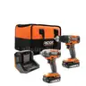 RIDGID 18V Cordless 2-Tool Combo Kit, Drill/Driver Impact Driver, 2.0 Ah Batteries and Charger