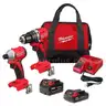 Milwaukee M18 18-Volt Lithium-Ion Brushless Cordless Compact Hammer Drill/Impact Combo Kit