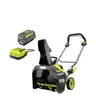 RYOBI 40V HP Brushless 18" Single-Stage Cordless Electric Auger Propelled Snow Blower, 8.0Ah Battery