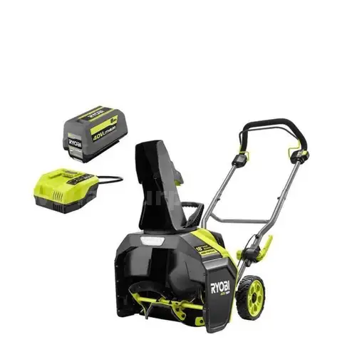 RYOBI 40V HP Brushless 18" Single-Stage Cordless Electric Auger Propelled Snow Blower, 8.0Ah Battery