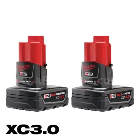 Milwaukee M12 12-Volt Lithium-Ion XC Extended Capacity 3.0 Ah Battery Pack (2-Pack)