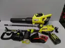 RYOBI 40V HP Brushless 650 CFM 160 MPH Cordless Leaf Blower and Carbon Fiber String Trimmer, 4Ah Battery