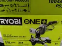 RYOBI 18V ONE+ Cordless 7-1/4" Compound Miter Saw, 4.0 Ah Lithium-Ion Battery and 18V Charger