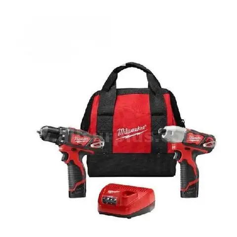M12 12V Lithium-Ion Cordless Drill Driver/Impact Driver Combo Kit with Two 1.5Ah Batteries Charger and Bag (2-Tool)