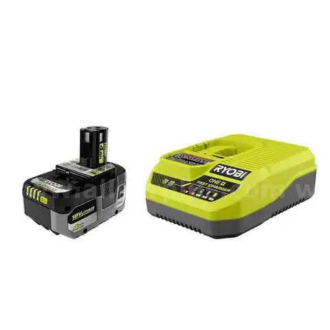 RYOBI ONE 18V HIGH PERFORMANCE Starter Kit, 4.0 Ah Battery and Charger