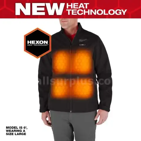 Milwaukee Men's X-Large M12 12-Volt Lithium-Ion Cordless Tough Shell Black Heated Jacket, 3.0Ah Battery / Charger