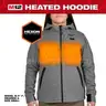 Milwaukee Women's Medium M12 12-Volt Lithium-Ion Cordless Gray Heated Jacket Hoodie Kit