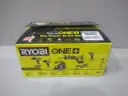 RYOBI ONE 18V Cordless 6-Tool Combo Kit, 1.5Ah Battery 4.0 Ah Battery and Charger