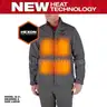 Milwaukee Men's Large M12 12-Volt Lithium-Ion Cordless Tough Shell Gray Heated Jacket Kit, 3.0Ah Battery / Charger