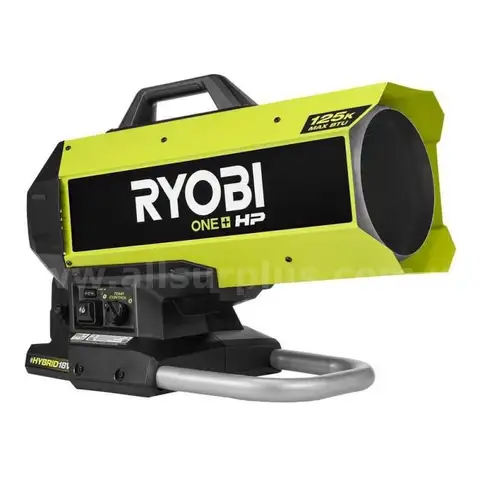 RYOBI ONE HP 18V Brushless Cordless 125K BTU Hybrid Forced Air Propane Heater (Tool Only)