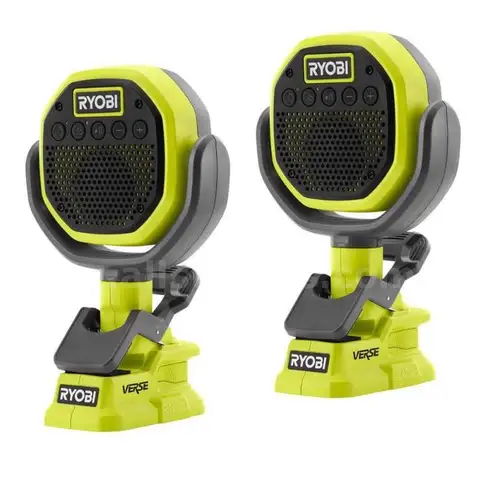 RYOBI ONE 18V Cordless VERSE Clamp Speaker 2-Pack (Tools Only)