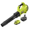 ONE HP 18V Brushless Whisper Series 130 MPH 450 CFM Cordless Battery Leaf Blower with 4.0 Ah Battery and Charger
