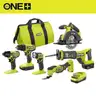 ONE 18V Cordless 6-Tool Combo Kit with 1.5 Ah Battery 4.0 Ah Battery and Charger