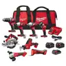 M18 18V Lithium-Ion Cordless Combo Kit (8-Tool) with (3) Batteries Charger and (2) Tool Bags