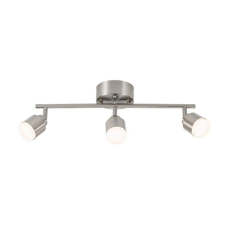 Hampton Bay 19 in. 3 Light Brushed Steel Integrated LED Track