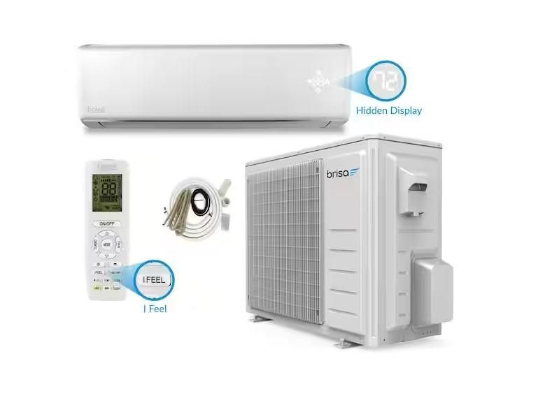 Boreal Brisa 12, 000 BTU 1 Ton Smart Home Inverter Driven Ductless Mini ...