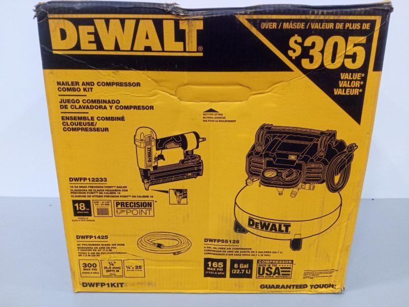 Dewalt heavy duty compressor combo online kit