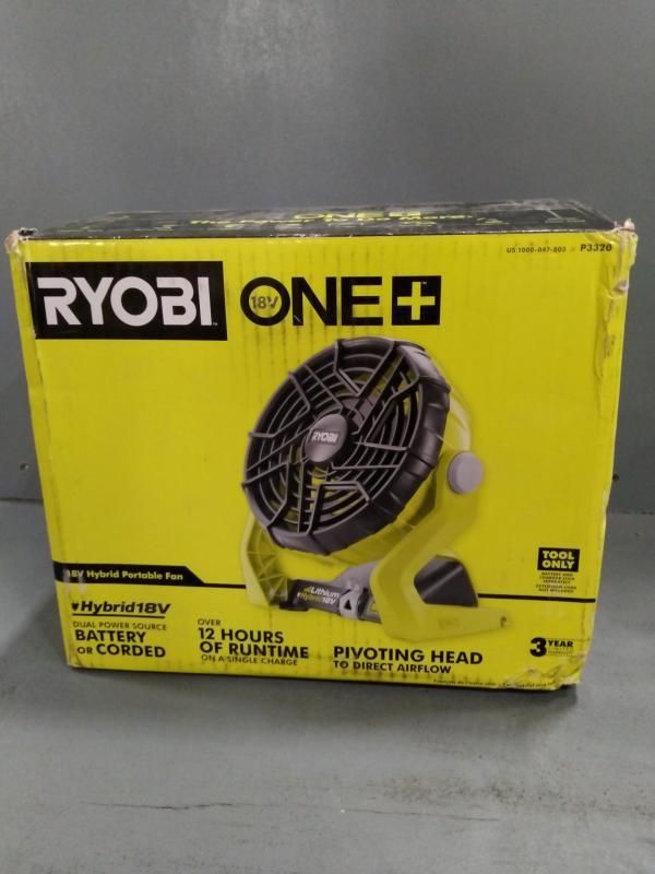 Ryobi one plus online fan