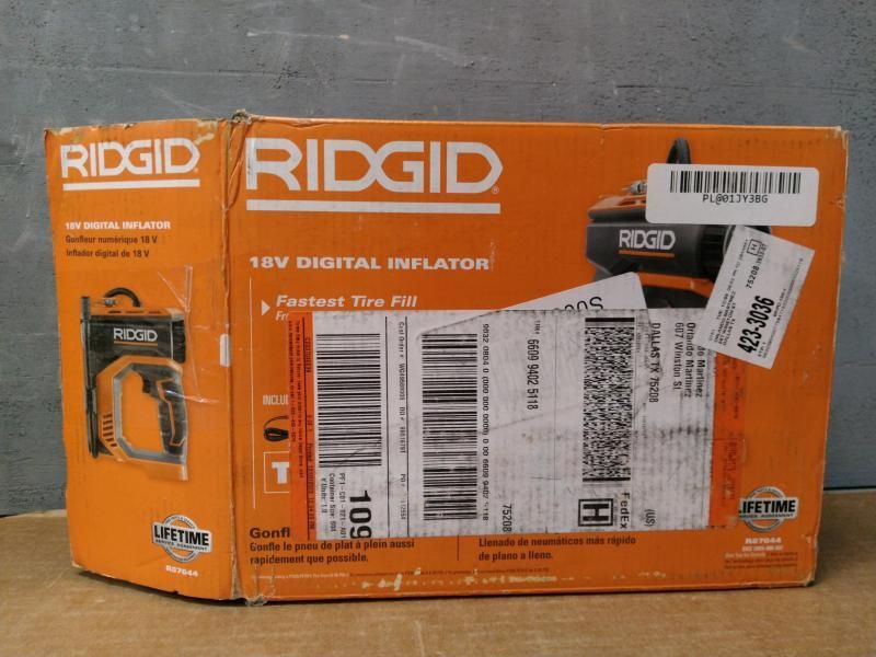 Ridgid high pressure discount inflator