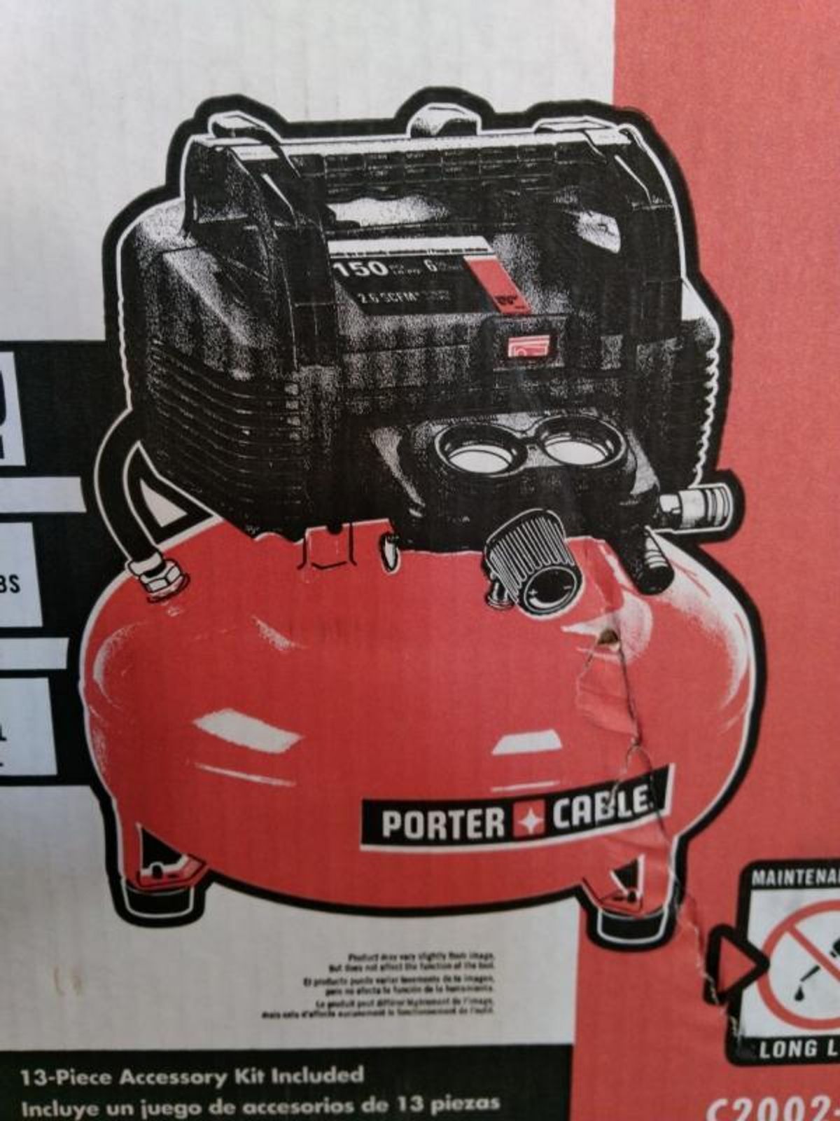 Porter-Cable 6 Gal. 150 PSI Portable Electric Air Compressor Kit ...