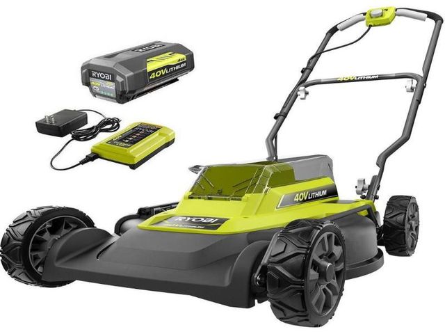 Ryobi Ry401100y 18 In. 40volt 2in1 Cordless Battery Walk Behind Push ...