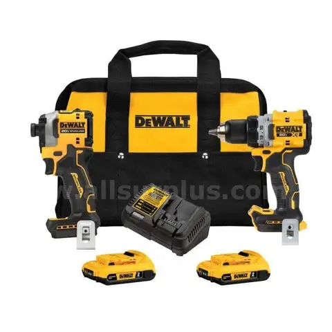 20V MAX XR Cordless Drill/Driver ATOMIC Impact Driver 2 Tool Combo Kit (2) 2.0Ah Batteries Charger