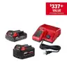 M18 18-Volt Lithium-Ion Starter Kit with One 5.0 Ah and One 2.0 Ah Battery and Charger