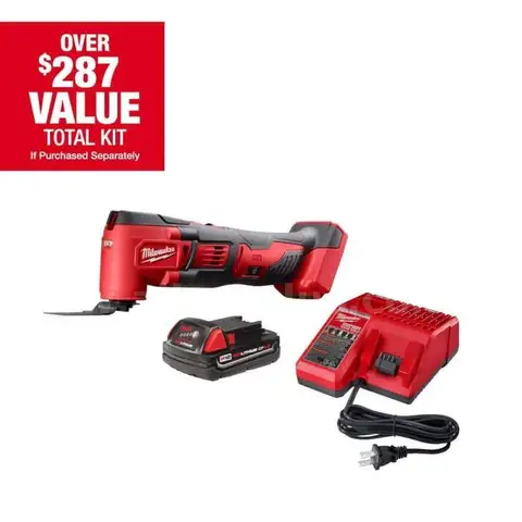 M18 18V Lithium-Ion Cordless Oscillating Multi-Tool Kit with one 1.5 Ah Battery &#x26; Charger