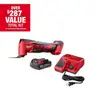 M18 18V Lithium-Ion Cordless Oscillating Multi-Tool Kit with one 1.5 Ah Battery &#x26; Charger