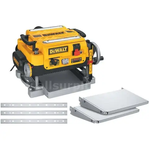 15 Amp Corded 13 in. Heavy-Duty 2-Speed Bench Planer with (3) Knives In Feed Table and Out Feed Table