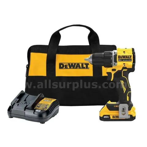 ATOMIC 20-Volt Lithium-Ion Cordless Compact 1/2 in. Drill/Driver Kit with 2.0Ah Battery Charger and Bag