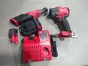 M18 FUEL 18V Cordless Mid Torque 1/2 in. Impact Wrench w/ M12 FUEL 3/8 in. Ratchet &#x26; Battery/Charger Combo Kit